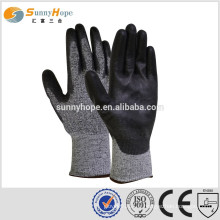 Gant de travail anti-cutané niveau 5 revêtu de PU, gant anti-coupe, gants de sécurité